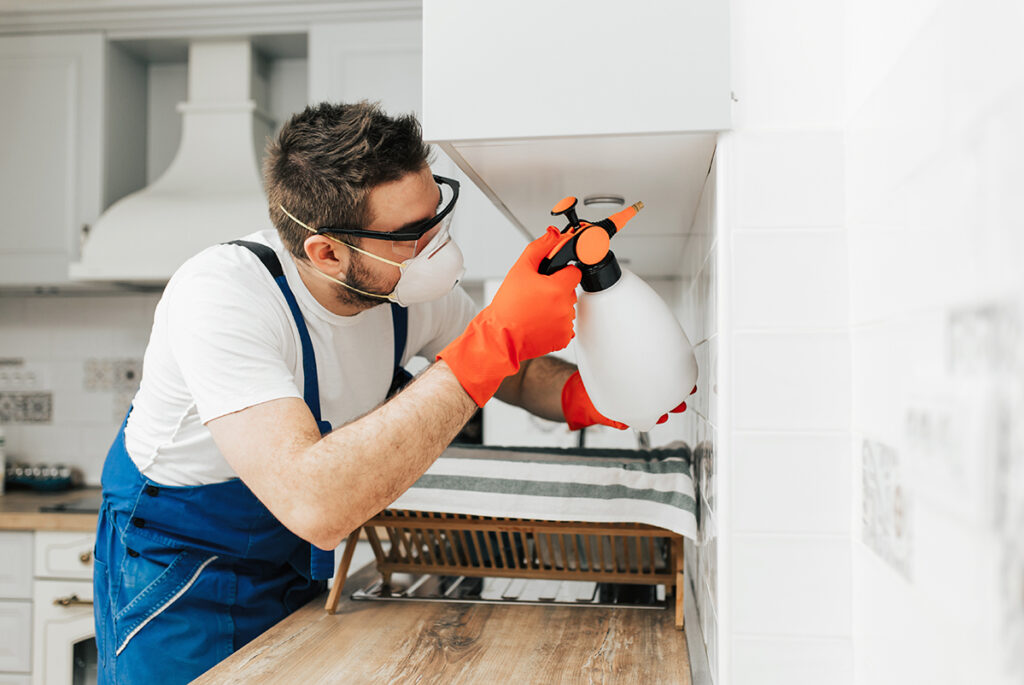 Man working on a kitchen