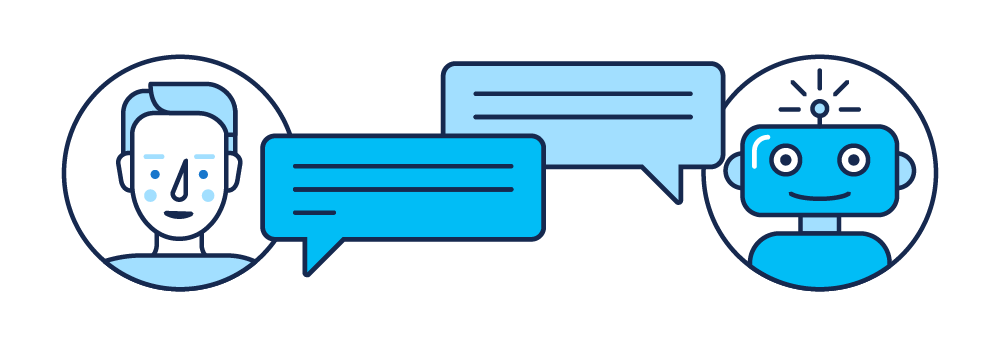 AI virtual agent icons