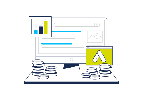 illustration showing relationship between marketing reporting and ROI