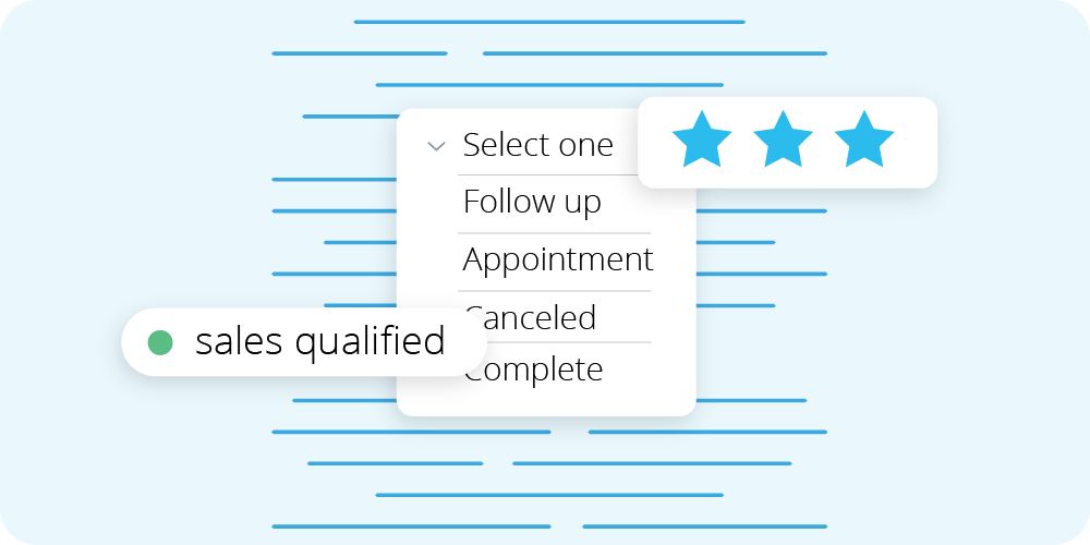 Example of how AI call tracking can automatically score calls