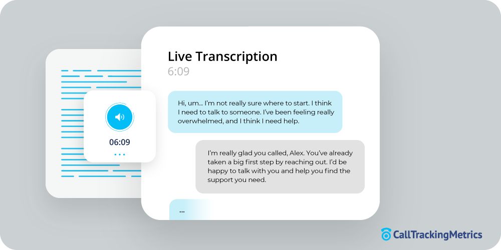 sample behavioral healthcare clinic call transcription