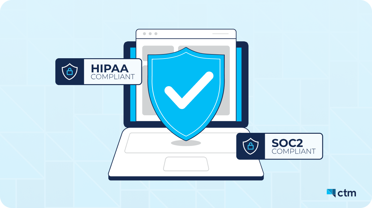Security and Compliance badge. HIPAA and SOC2