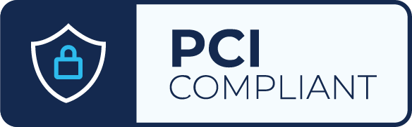 PCI compliant payment security certification badge